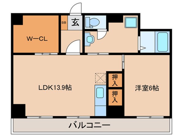 平尾ファミリアの物件間取画像